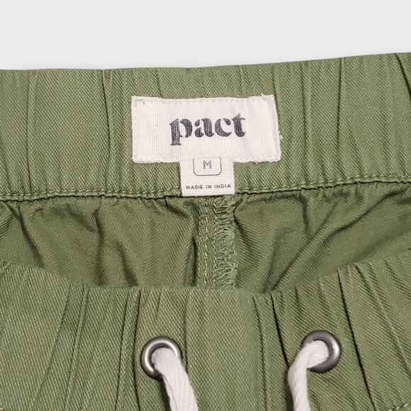 Pact Womens Organic Cotton Daily Twill Pant Olive Green Sz Med Casual Minimalist - Picture 7 of 13